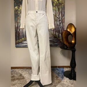 Lauren Ralph Lauren Women’s White Jeans Size 8 Straight Leg Classic Denim
